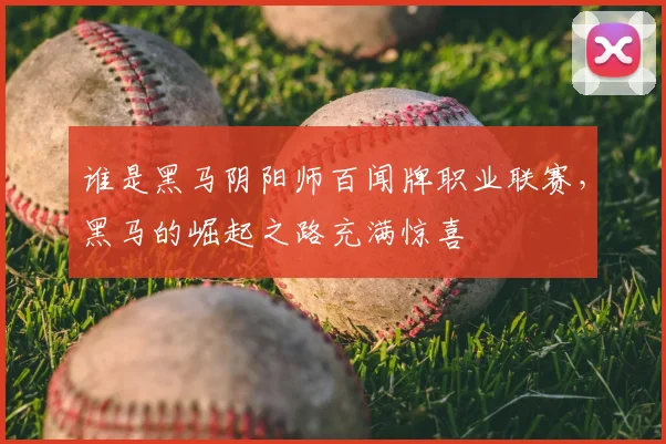 谁是黑马阴阳师百闻牌职业联赛,黑马的崛起之路充满惊喜